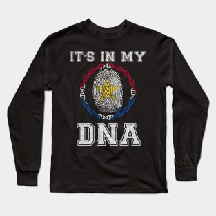 Saba Island  It's In My DNA - Gift for Saba Islander From Saba Island Long Sleeve T-Shirt
